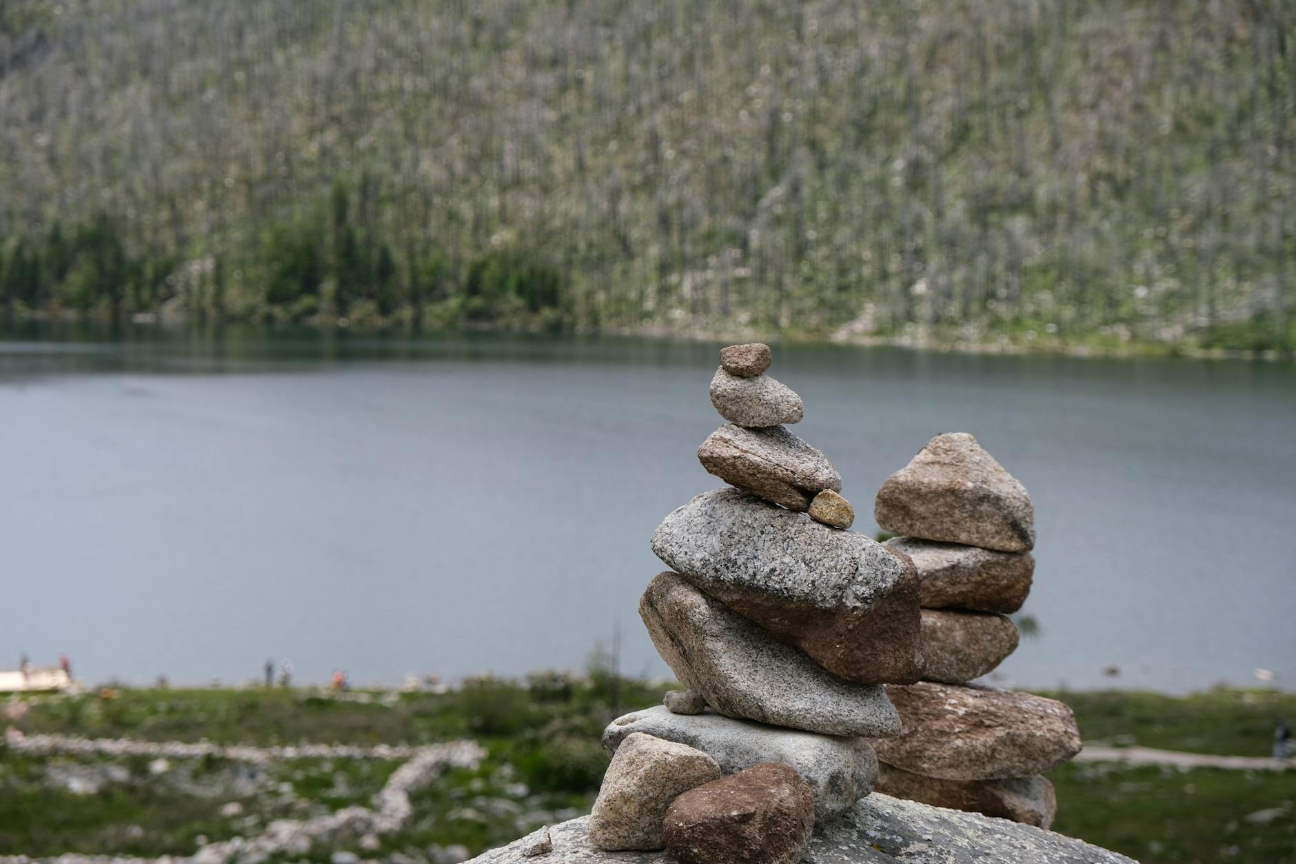 A peaceful meditation scene in nature